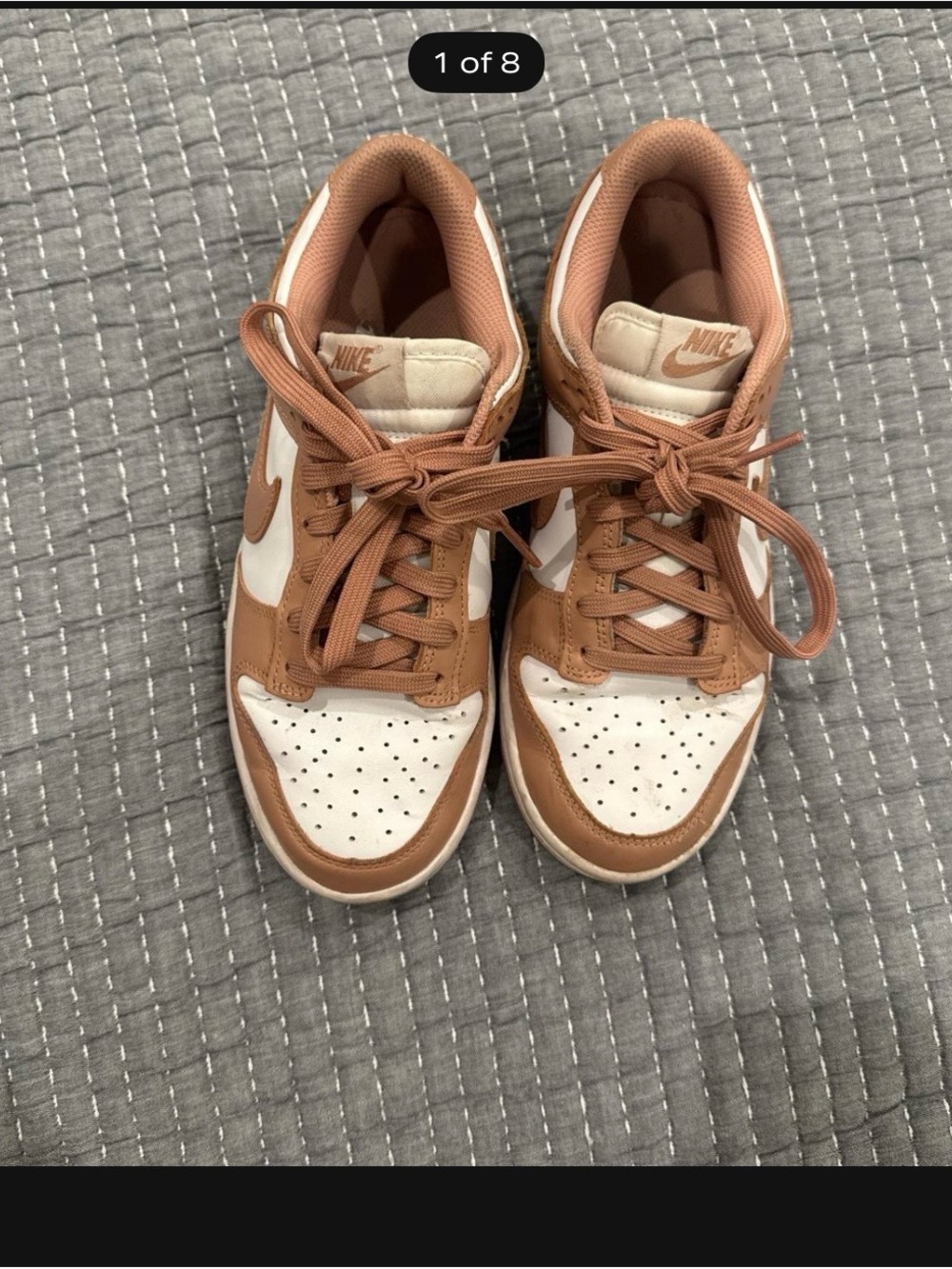 Nike Low-Top Sneakers in Brown and White